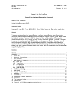 Network Services Interface