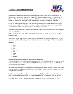 Fair Play Time Rotation Details