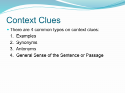 Context Clues