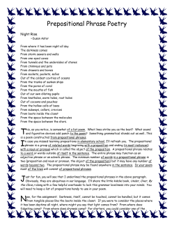 Prepositional Phrase Poetry