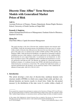 Discrete-Time Affine Term Structure Models with Generalized Market
