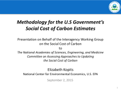 The Social Cost of Carbon for Regulatory Impact Analyses