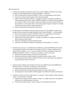 HW 8 due March 30. 1. Consider the charitable contributions data