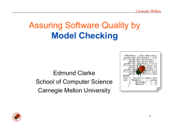 Model Checking Overview