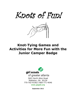 Knot-Tying Games and Activities for More Fun with the Junior