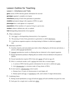 Inheritance and Genetics