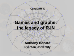 Games and Graphs: the Legacy of RJN