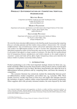 Product Differentiation by Competing Vertical Hierarchies