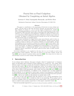 Fractal Sets as Final Coalgebras Obtained by