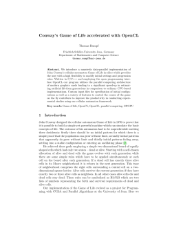 Conway`s Game of Life accelerated with OpenCL