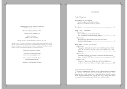 Proof-reader: Jacqueline Gallagher Cover sketch: Antonino