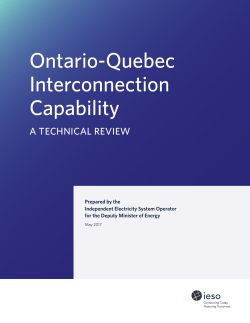 Ontario-Quebec Interconnection Capability
