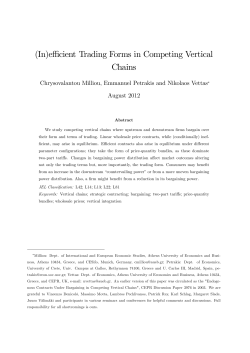 (In)efficient Trading Forms in Competing Vertical Chains