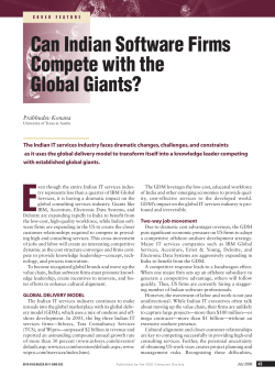 Can Indian Software Firms Compete with the