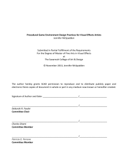 Procedural Game Environment Design Practices for Visual Effects