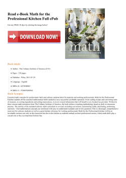 Read e-Book Math for the Professional Kitchen Full