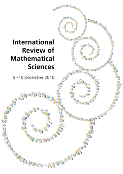 International Review of Mathematical Sciences