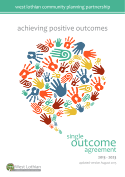 Single Outcome Agreement 2013-2023