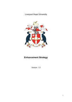 Enhancement Strategy - Liverpool Hope University