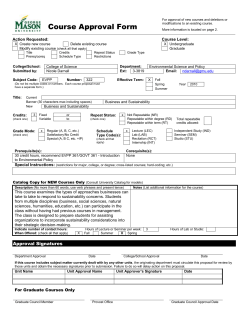 Course Approval Form