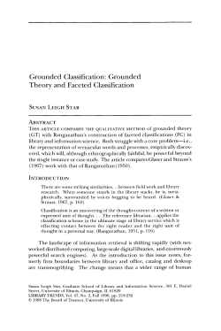 Grounded Theory and Faceted Classification