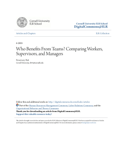Comparing Workers, Supervisors, and Managers