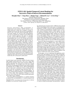STELLAR: Spatial-Temporal Latent Ranking for Successive Point