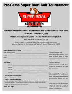 Pre-Game Super Bowl Golf Tournament