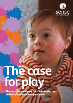 The importance of play for children who are deafblind and