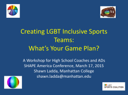 Creating LGBT Inclusive Teams: What`s Your Game Plan?