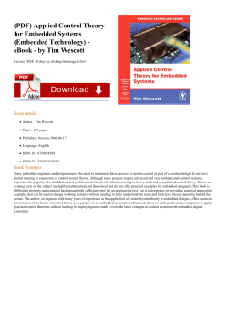 Applied Control Theory for Embedded Systems