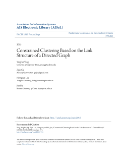 Constrained Clustering Based on the Link Structure of a Directed
