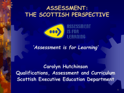 assessment development programme `assessment is for learning`