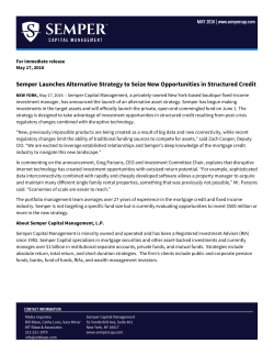 Semper Launches Alternative Strategy to Seize New Opportunities