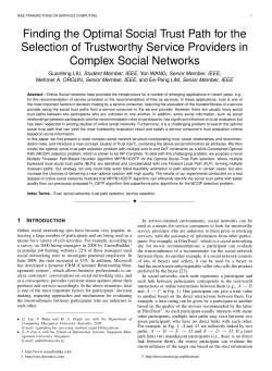 Finding the Optimal Social Trust Path for the Selection of Trustworthy