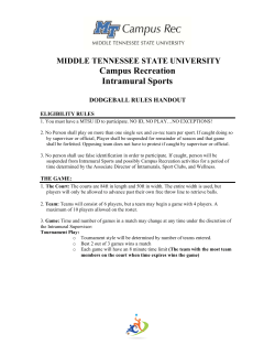 Dodgeball Tourney - Middle Tennessee State University