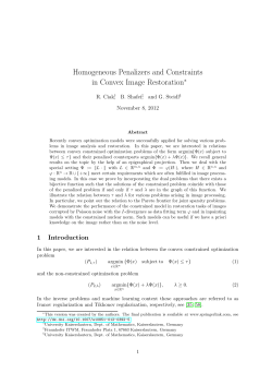 Homogeneous Penalizers and Constraints in Convex Image