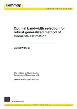 Optimal bandwidth selection for robust generalized method of