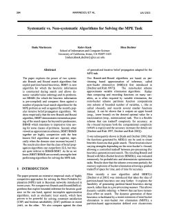 Systematic vs. Non-systematic Algorithms for Solving the MPE Task