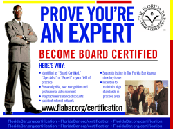 Benefits of Board Certification - The Florida Bar Young Lawyers