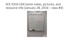 SCE 4310 U04 Some notes, pictures, and resource info