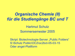 Organische Chemie (II) f&uuml;r die Studieng&auml;nge H und T