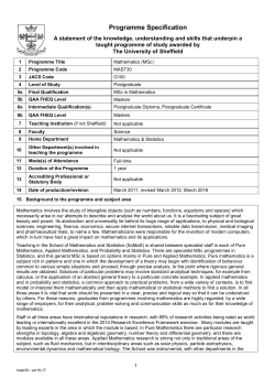 MSc - The University of Sheffield