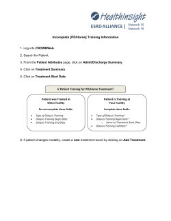 Incomplete [PD/Home] Training Information