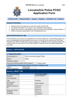 Section 1: APPLICATION