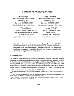 Common Knowledge Revisited