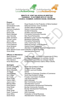 minute of meeting of - South Aberdeenshire Local Action Group