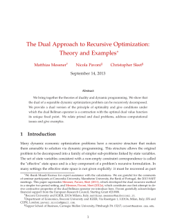 The Dual Approach to Recursive Optimization: Theory and Examples