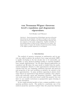 von Neumann-Wigner theorem: level`s repulsion and degenerate