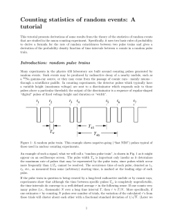 Counting statistics of random events: A tutorial